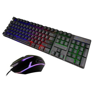 China For 2021 Modes RGB Gaming Keyboard Mouse Backlight Gaming Keyboard Mouse Combo Suit for sale