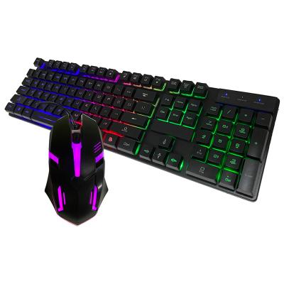 China For Game RGB Backlit Computer Keyboard Mouse Combo With RGB LED Metal Frame For Gamer for sale