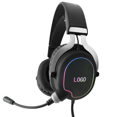 China New Fashionable Gaming Headphone RGB Gaming Headset Headset With Detachable Microphone For PC Computer Gamer for sale