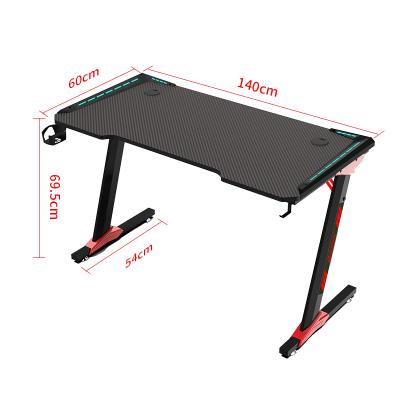 China Foldable MESA de juegos de PC de Silla de esquina RGB de juegos de L Mesa De forma d'en de MESA de computadora Luz LED Escritorio de juegos OEM for sale