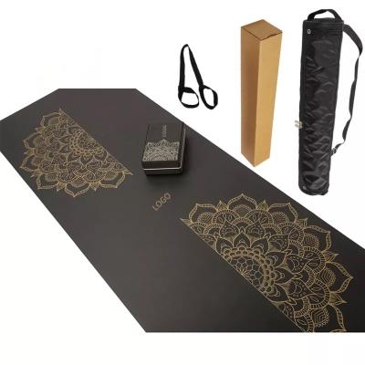 China Non-toxic Premium Polyurethane PU Yoga Mat Hot Sale OEM Custom Printed Eco Friendly Anti-slip Natural Rubber PU Yoga Mat Matt for sale