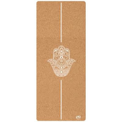 China Beautiful Pure Yoga mat Eco Friendly Custom Print Laser Mat cork set for sale