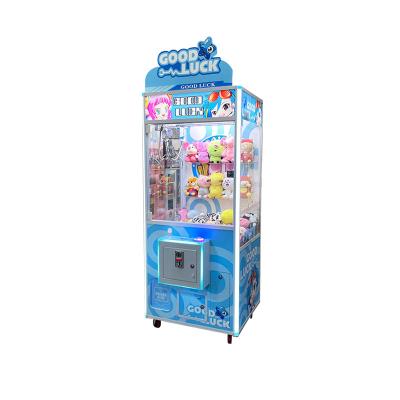 China Deluxe Coin Operated Games Doll Claw Vending Machine Toy Claw Machine Transparent Blue 800*860*2000cm for sale