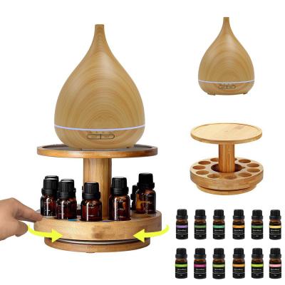 China Smell Comfortable 300ml Aromatherapy Humidifier Aroma Diffuser Essential Oil Wooden Aromatherapy Essential Oil Set for sale