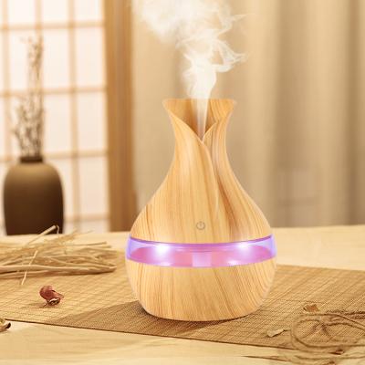 China Feel Cozy Colorful Fragrance LED Lights Ultrasonic Wooden Air Aromas Essential Oil Humidifier Diffuser for sale