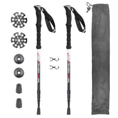 China Adjustable EVA Custom Rise Sticks Multifunctional Pole Alpine Trekking Pole With Bag for sale