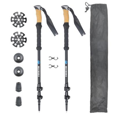 China Cork+ EVA Custom carbon alpenstock trekking poles carbon fiber trekking pole cork for sale