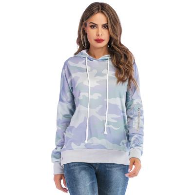 China 2021 Autumn/Winter Anti-wrinkle Women's Plus Size Pullover News Camouflage Women's Sweaters Hoodie for sale