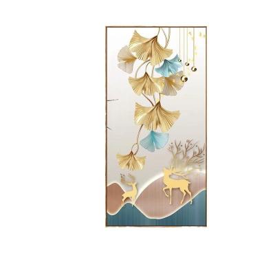 China Contemporary Nine Fish PictureModern Porch Decoration Painting Background Mural Light Luxury Hanging Painting High-end Home Decor Painting for sale