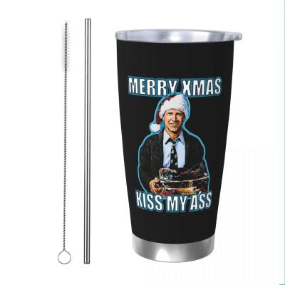 China Minimalist Chevy Chase Kiss My Christmas Tumbler Vacuum Insulated Coffee Cups Vacuum Flask Office Home Mug Hot Cold Drink, 20oz for sale