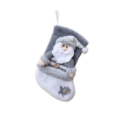 China Christmas Christmas Decorations Thick Flannel Christmas Socks Pendant Christmas Socks Gift Bag for sale