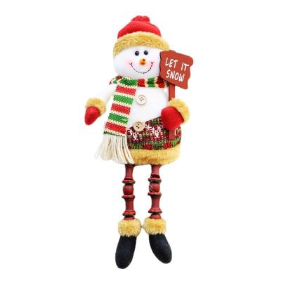 China Christmas Santa Claus Doll Sitting Long Legged Doll Home Furnishings Christmas Decoration for sale