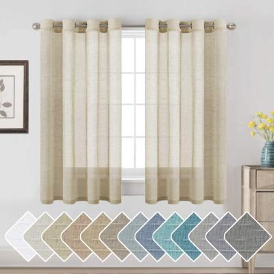 China ATAYA Modern Fashion Rich Quality Sheer Privacy Home Natural Linen Curtain for sale