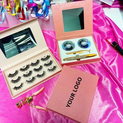 China Custom vegan 3d mink 25mm mink lashes free sample long seller 3d faux mink curly eyelashes wholesale logo packing box natural private label for sale