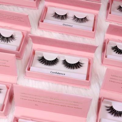 China Custom Reused Materials Lash Case Vendor Wholesale Luxury Eyelash Boxes Private Label Logo Pink Eyelash Packaging Box for sale