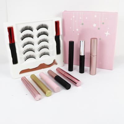 China Stick Free Best Selling Own Brand Magnetic Eyelashes With Magnetic Eyeliner Magnetic False Eyelashes for sale