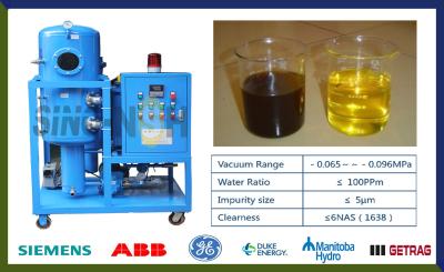 China Aço carbono eficiente do purificador 35kw 1550mm do óleo de lubrificação do vácuo à venda