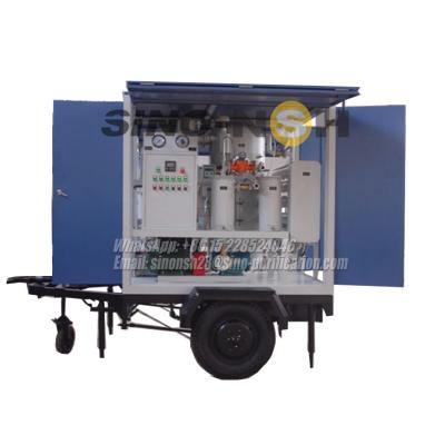 China Outdoor Rainproof  High Vacuum Transformer Oil Purifier Roadworthy Trailer Metal Enclosure for sale