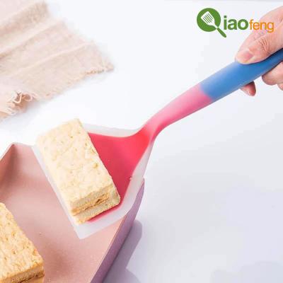 China Viable Wide Silicone Spatula Non-Stick Tamagoyaki Spatula Omelet Turner For Cooking for sale