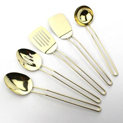 China Sustainable High Quality Gold Kitchen Utensil Sets For for sale