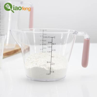 China Viable Hot Sales DIY Cooking Tool 3 Pieces Plastic Measuring Cups Set With Non-slip Handle for sale