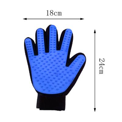 China Stocked Custom Pet Hair Remover Gloves Silicone Pet Hair Removal Brush Massage Pet Grooming Gloves with muti-color for sale