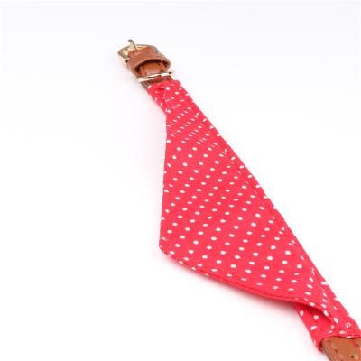 China High Quality Muti-color Dot Stain Pet Viable Bandana Collar Scarf For Dog Leather Collar Adjustable Many Size For Pet for sale