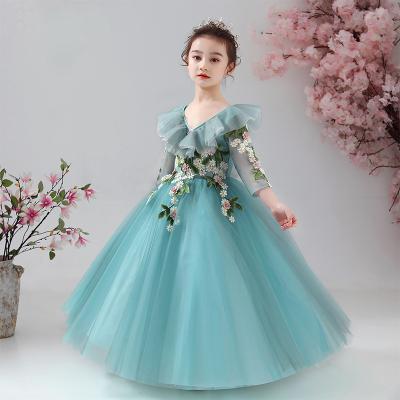 China Breathable flower gauze summer 4-10 years old girl party wear dress children evening dress children's dresses for sale