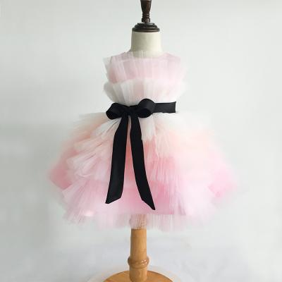 China Sustainable Cute Tulle Flower Birthday Dress For 3m-6y Baby Girl Dress Up for sale