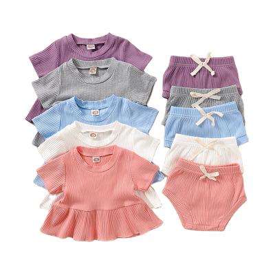 China Fashion cotton 2 pcs baby dress set unicorn dress.for baby crochet baby outfit anti-shrink for sale