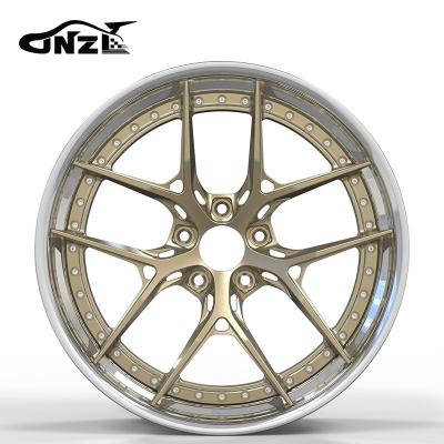 China 6061t6-aluminum alloy Customized Modified Model Forged Wheel Blanks 2-Pieces Light Weight 5*112 Forged Wheels for sale