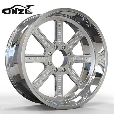 China 6061t6-aluminum alloy Auto Parts Accessories Offroad Wheels 17 Inch 6x139.7 Multi-Spoke Concave H Structure Forged Offroad Wheels for sale