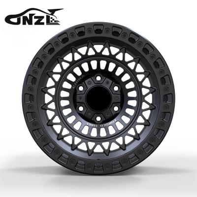 China 6061t6-aluminum alloy Custom Forged Wheel Mesh Design 5x114.3 Beadlock Off Road Forged Wheels With Outer Anti-Slip Ring for sale