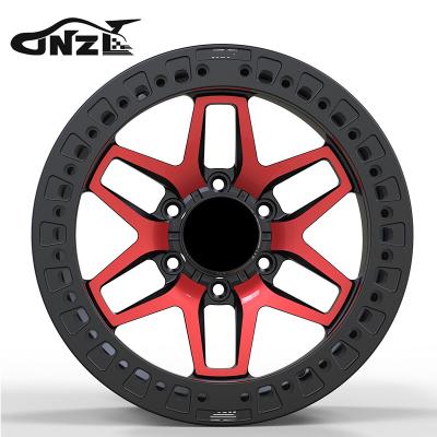 China 6061t6-aluminum alloy 17-20inch Car Rims Alloy Wheels Beadlock Off-Road Forged Wheels With External Anti-Trip Ring for sale