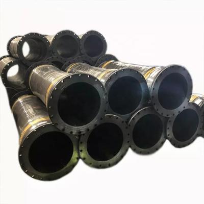 China High Quality Flange Type Rubber Drainage Mud Sand Delivery Water Suction Discharge High Temperature Resistance Flange Dredging Hose for sale