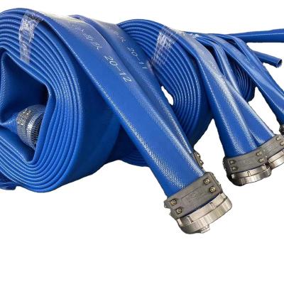 China High Temperature Resistance Produced Tpu Layflat Hose 6inch Coupled Hose TPU Layflat Drinking Water Hose for sale