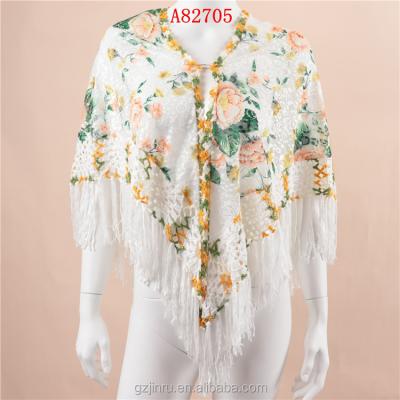 China OEM Design Breathable Women Printed Sarongs Pashmina Triangle Scarf Beach Wear Wrap Wholesale Block Print Cotton Pareo for sale