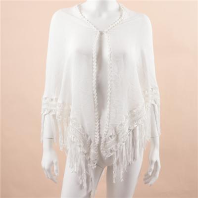 China Breathable soft solid color crochet roupa praia pareos falda pareo with fringe for sale