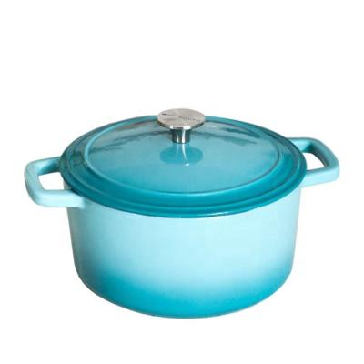 China 2022 Hot Sale Multi Color Enamel Cast Iron Sustainable Cooking Pots Casserole Dish for sale