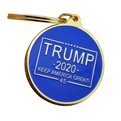 China Promotion Gift/Master Key Ring Trump Keychain Fashion Metal Shu Custom Keychain Manufacturer Souvenir 3D Support Fan for sale