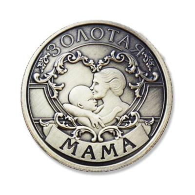 China China Fan Bronze Coin Mame Souvenir MOM Coins Antique Gold Shu Custom Russian Mother's Day for sale