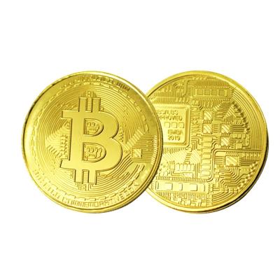 China FS-Europe China Factory Cheap Commemorative Metal Bitcoin Gold Plated Coin for sale