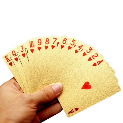 China Entertaiment Playing Cards Fan Shu Hot Sale Game Deck Gift 24k Gold Foil Plated Plastic Poker Playing Cards for sale