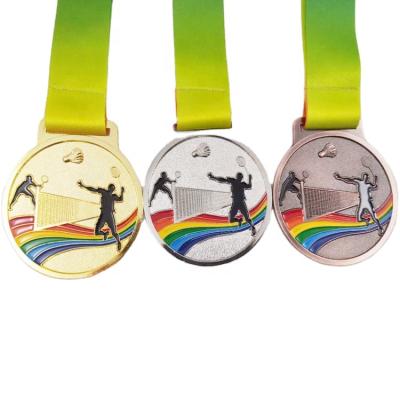 China China Fan Shu Cheap Metal Medal Gift Badminton Zinc Alloy Medal for sale