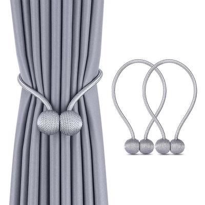 China Hot Selling Magnetic Curtain Buckle Ball Curtain Tieback 1Pair In Amazon Minimalist Accessories Wholesale Blue Decoration Decoration for sale