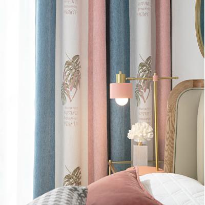 China Jacquard Canvas Polyester Blackout China Supplier America Floral Curtain in European Luxury Ready Made Blackout Curtains for Living Room for sale