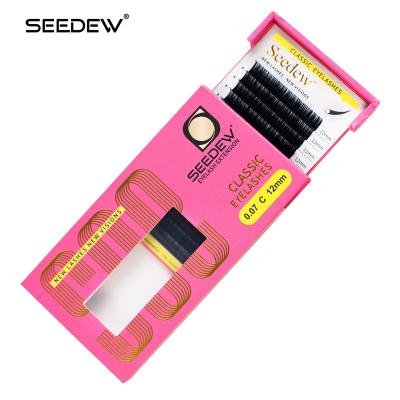 China SEEDEW Long Natural Classic False Eyelashes 16rows Mink Individual Eyelash Extensions High Quality Soft Natural Eyelash Best for sale