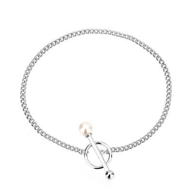 China Vintage Fashion Jewelry S925 Stainless Steel Zircon Bead Inlaid OT Buckle Charm Bracelet Woman Chain Jewelry For Love for sale