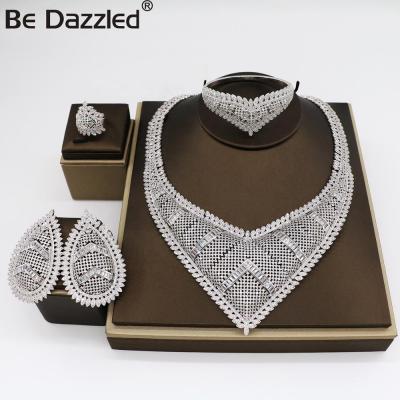 China Fashion Big Customer 2019 Luxury Jewelry TRENDY Jewelry Set For Nigeria Wedding Women for sale