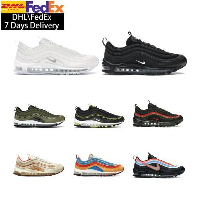 China Wholesale Comfort NIKES Air Cushion Sports Sneakers Outdoor Sports Designer Footwear Men Women Package Breathable Max Running Shoes 97 for sale